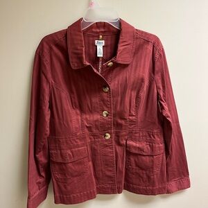 Bass Women's Utility Jacket in Deep Red